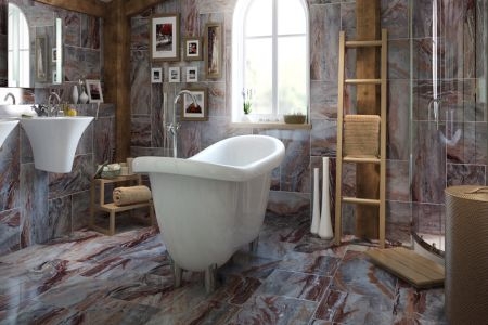 Мраморная отделка ванной