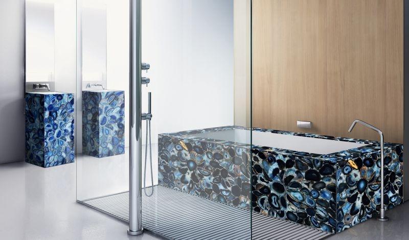 Синий агат в ванной Синий агат в ванной