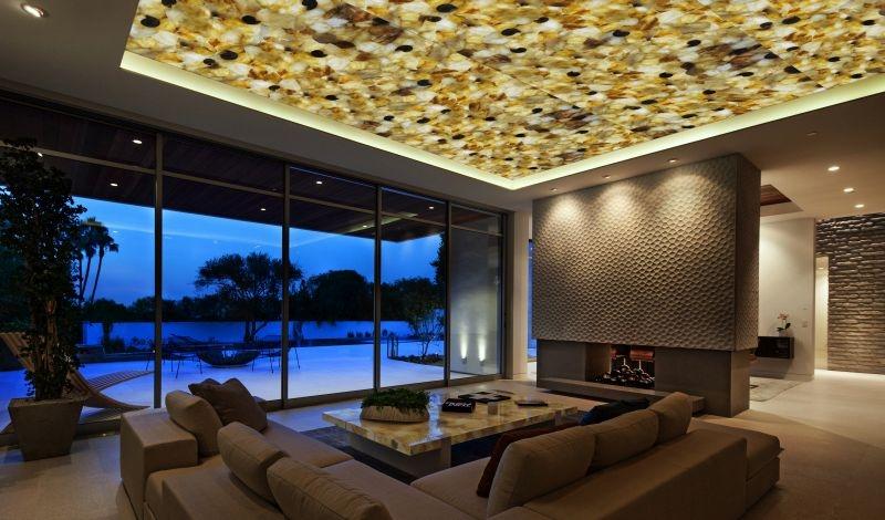 Потолок из желтого кварца Потолок из желтого кварца