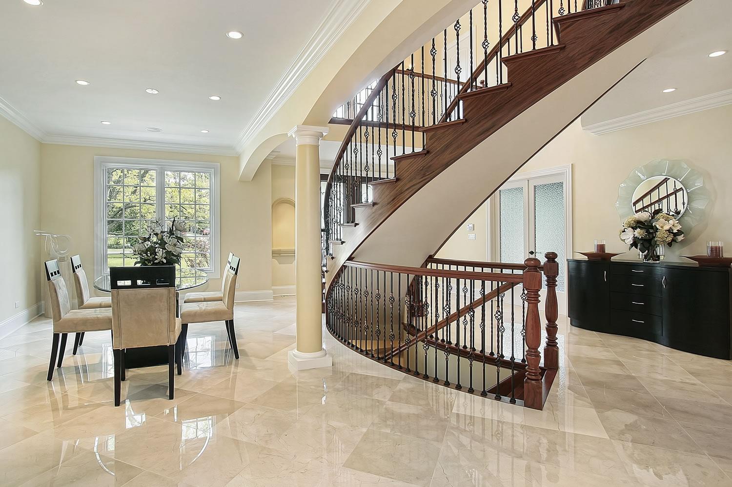 Облицовка пола мрамором