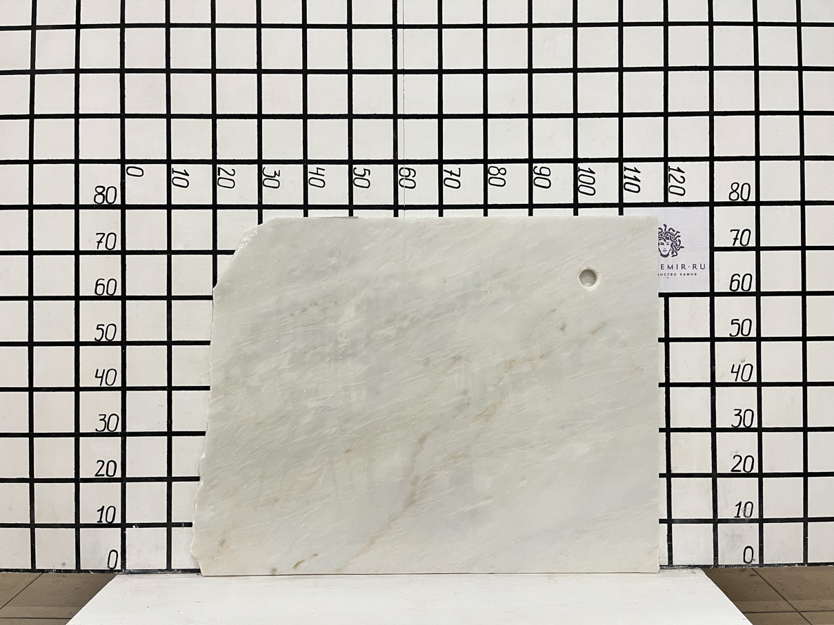 Изображение Заготовка с царапинами (930х600х20 мм)/Мрамор Bianco Lasa Vena Oro/Белый/Полировка