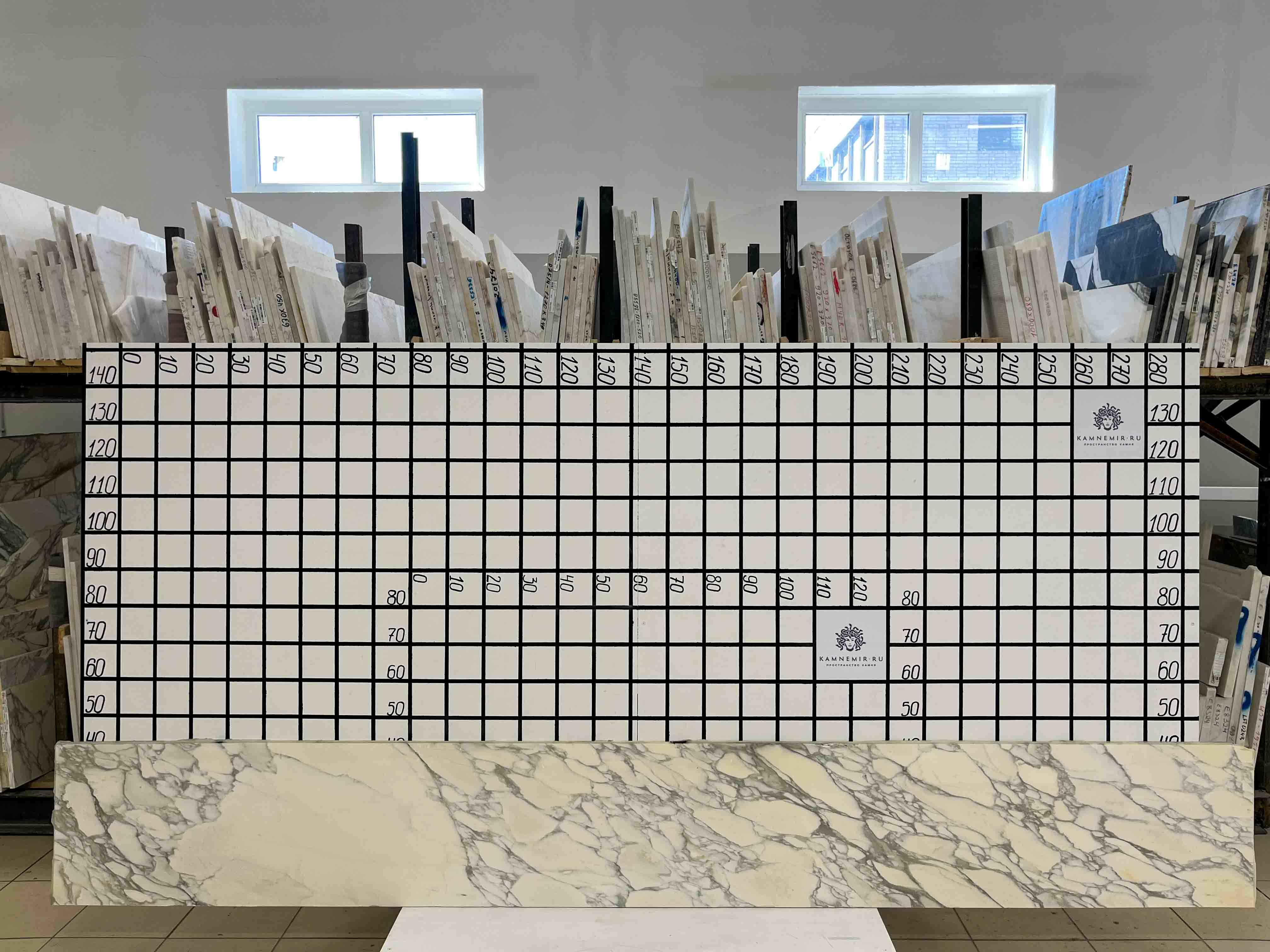 Изображение Заготовка F2453 (3200х410х20 мм)/Мрамор Calacatta/Белый/Полировка