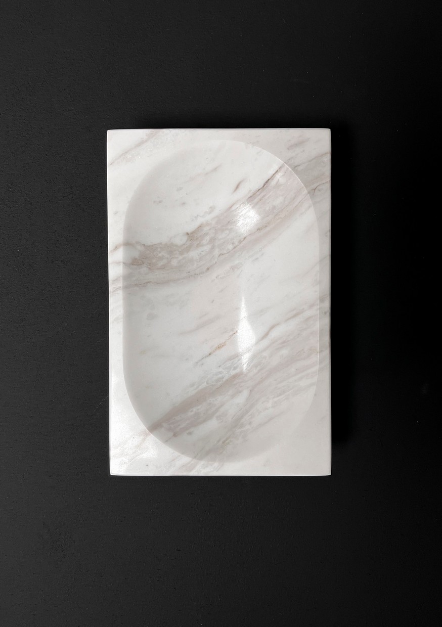 СПK Мыльница прямоугольная (140х90х18 мм)/Мрамор Pirgon/Белый/Лощение - изображение 4