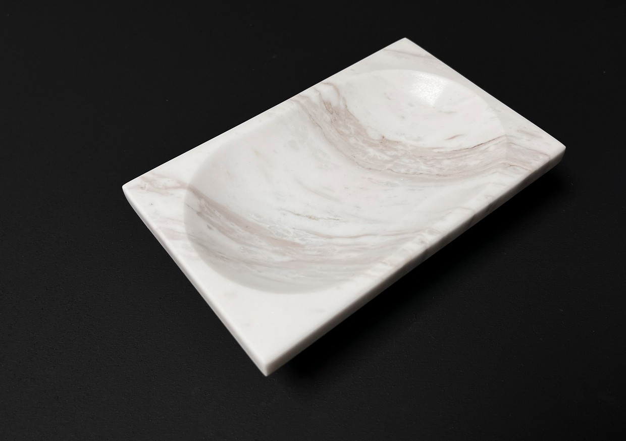 СПK Мыльница прямоугольная (140х90х18 мм)/Мрамор Pirgon/Белый/Лощение - изображение 5