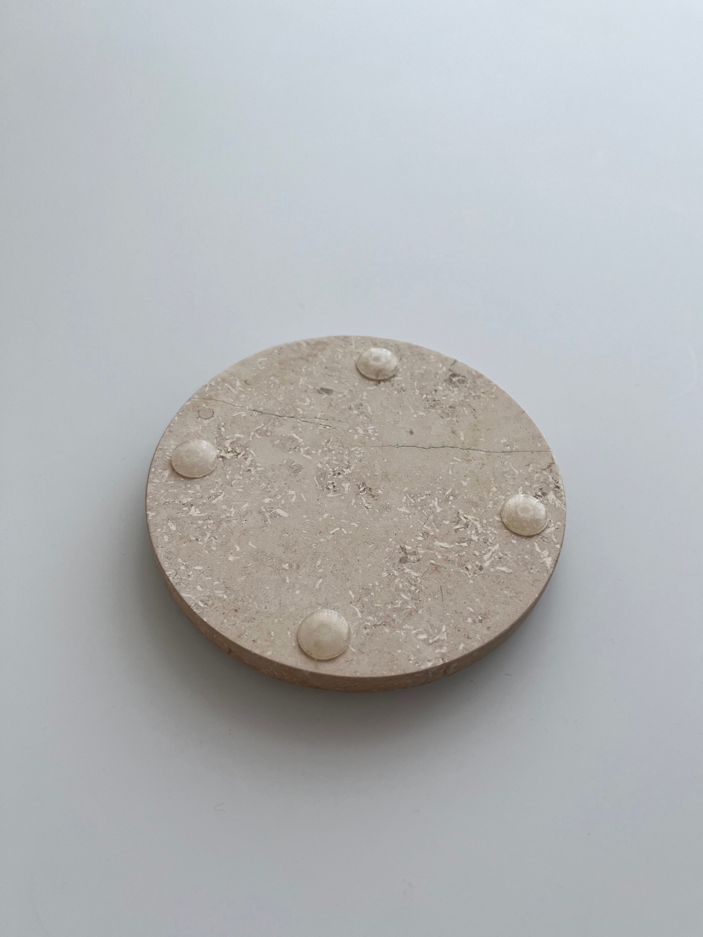 СПK Подставка круглая (91х91х8 мм)/Известняк Jura Beige/Бежевый/Лощение - изображение 6