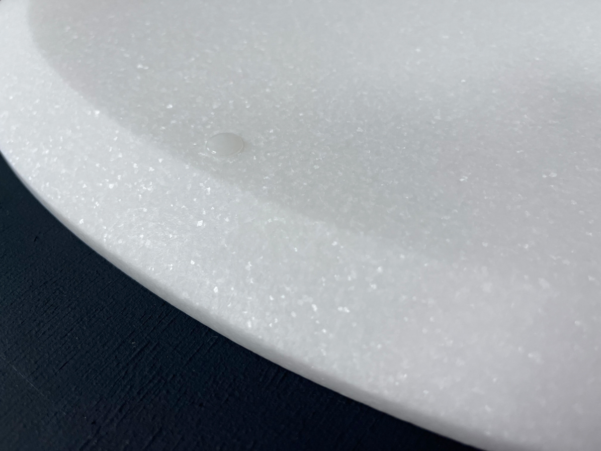 Столешница 8 (465х310х20 мм)/Мрамор Thassos/Белый/Антик - изображение 4