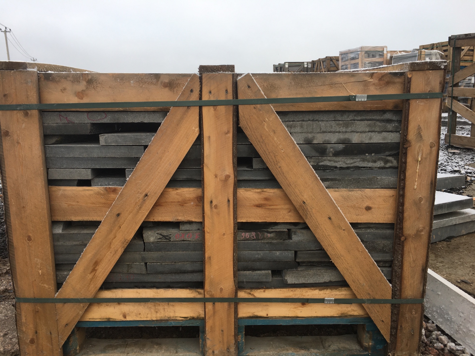 Остатки (не мерные) F0216 (1х1х30 мм)/Гранит Габбро/Черный/Пиленый - изображение 2