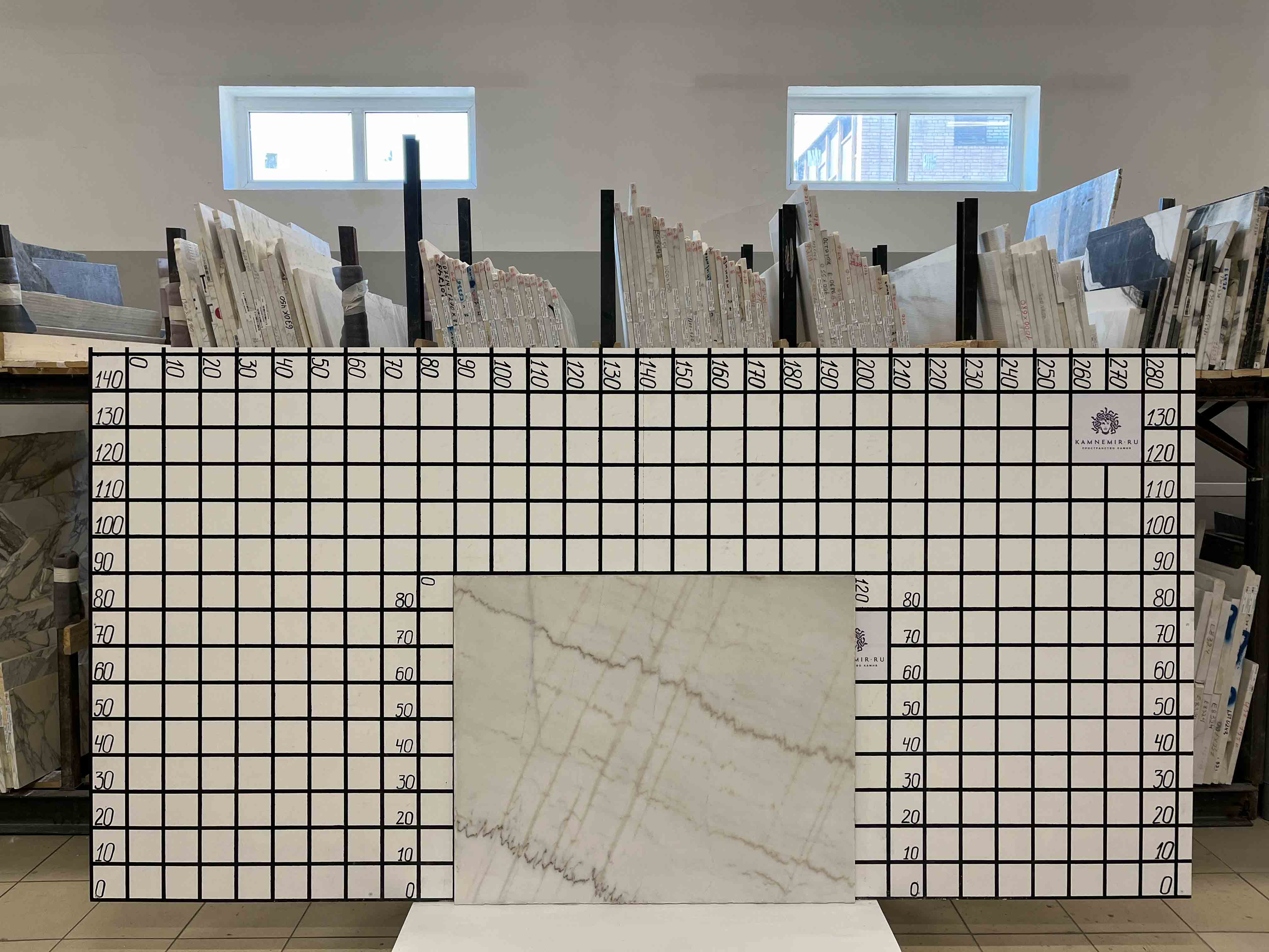 Заготовка  (1070х200х18 мм)/Мрамор Guangxi White/Белый/Полировка - изображение 2