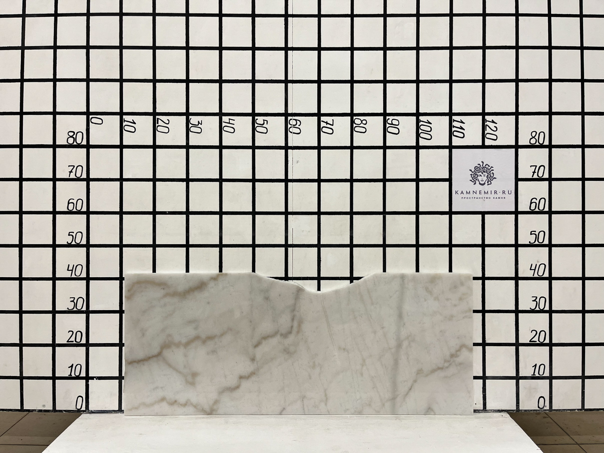 Изображение Заготовка с трещиной F7055 (580х350х18 мм)/Мрамор Guangxi White/Белый/Полировка