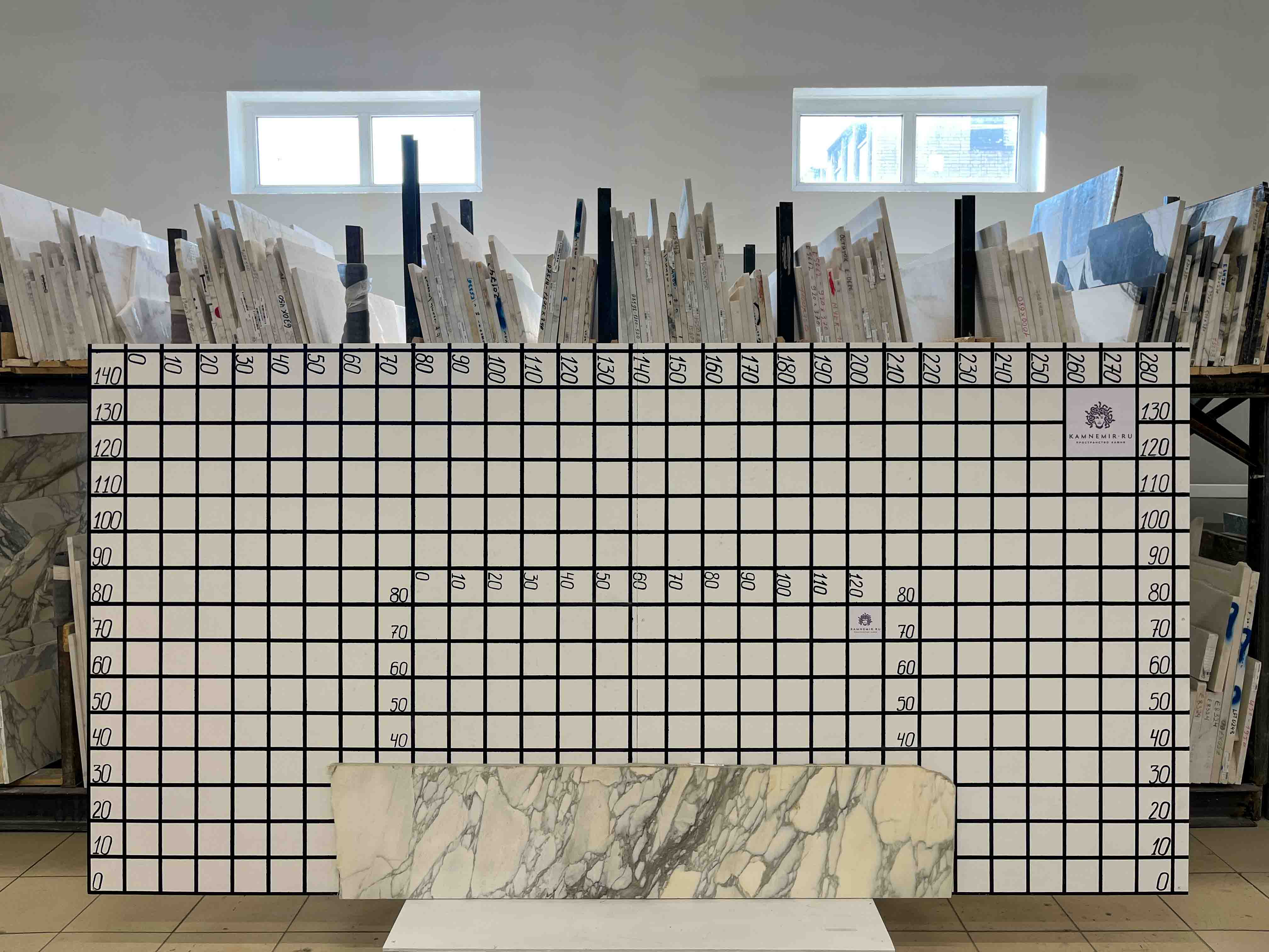 Изображение Заготовка F2432 (1580х320х20 мм)/Мрамор Calacatta/Белый/Полировка