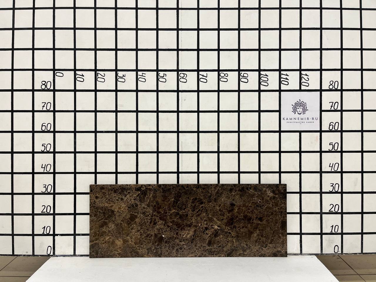 Изображение Подоконник Пд-2 (950х350х20 мм)/Мрамор Emperador Dark/Коричневый/Полировка