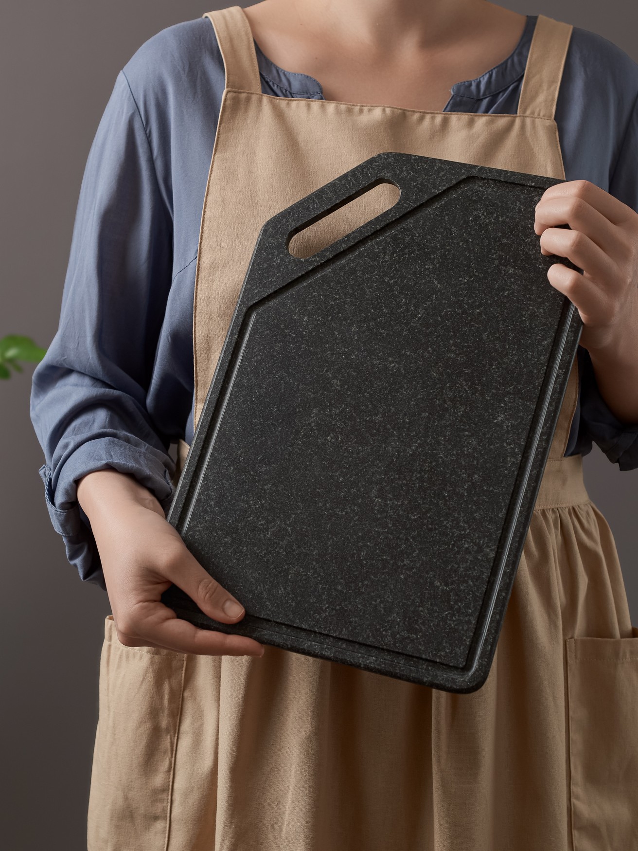 СПK Набор Разд. Доски с подставкой (360х250х80 мм)/Гранит Габбро/Черный/Антик - изображение 5