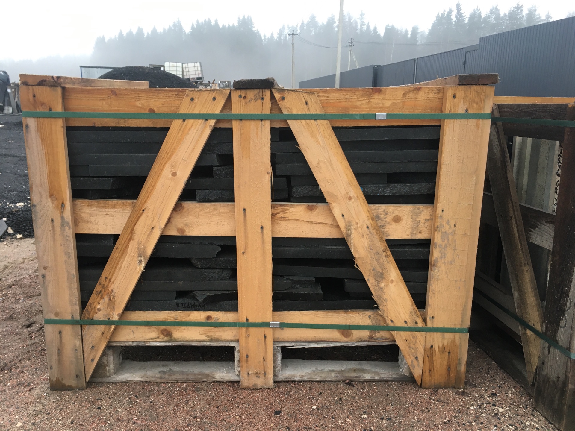 Остатки (не мерные) E8712 (1х1х30 мм)/Гранит Габбро/Черный/Пиленый - изображение 2