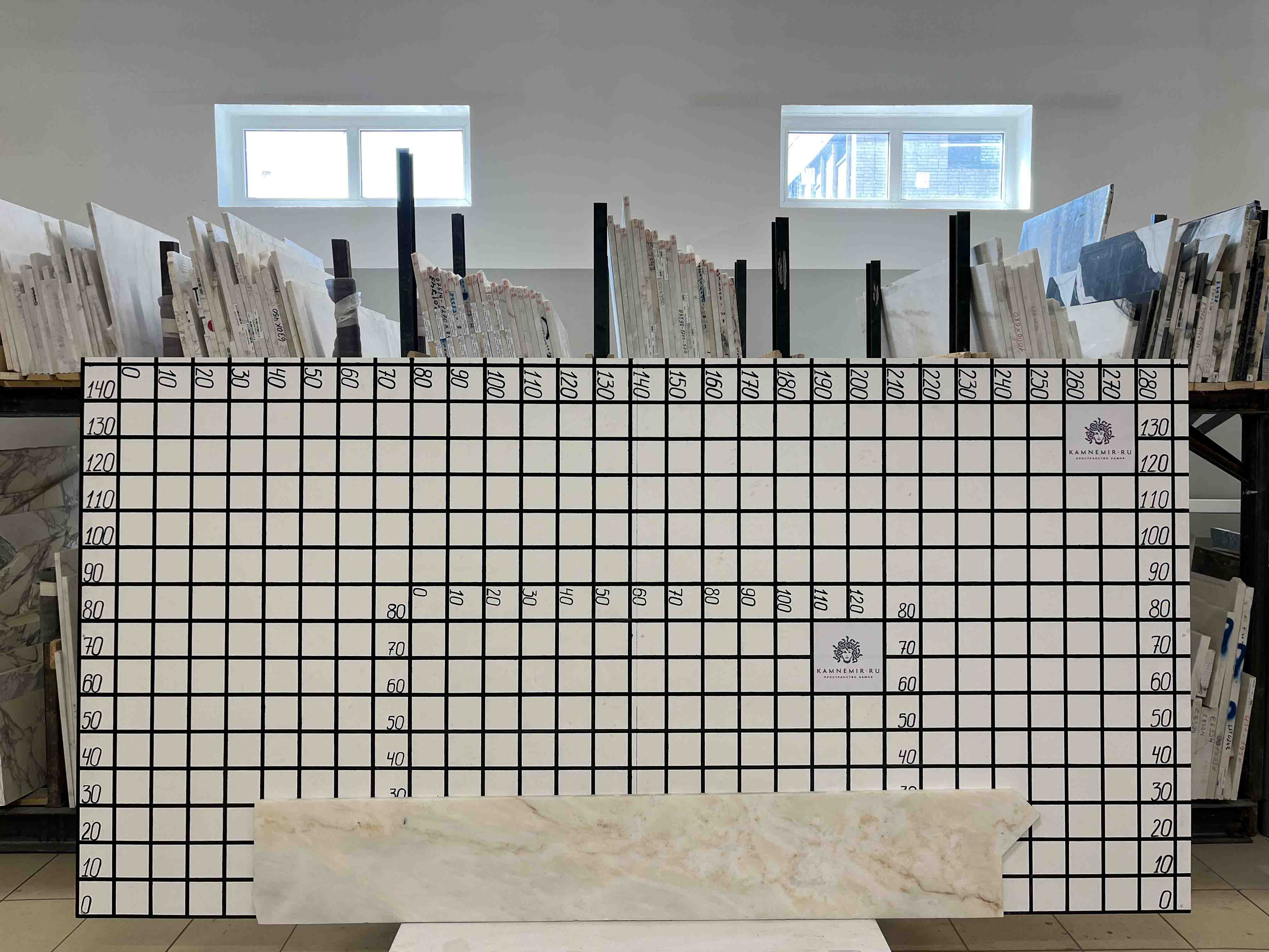 Изображение Заготовка F2636 (1980х320х20 мм)/Мрамор Bianco Lasa Vena Oro/Белый/Полировка