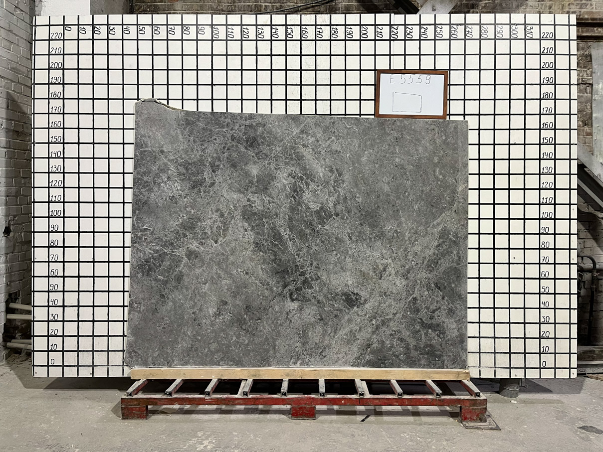 Заготовка  (1520х200х20 мм)/Мрамор Tundra Grey/Серый/Полировка - изображение 2