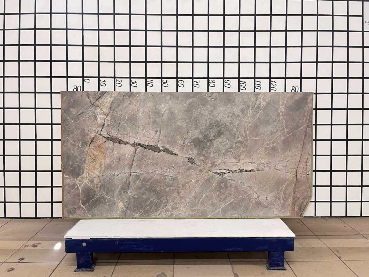 Изображение Заготовка  (1480х800х20 мм)/Мрамор Fior di Bosco/Серый/Полировка