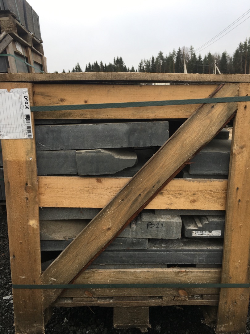 Остатки (не мерные) D9030 толщ 60-100мм (1х1х60 мм)/Гранит Габбро/Черный/Термообработка - изображение 2