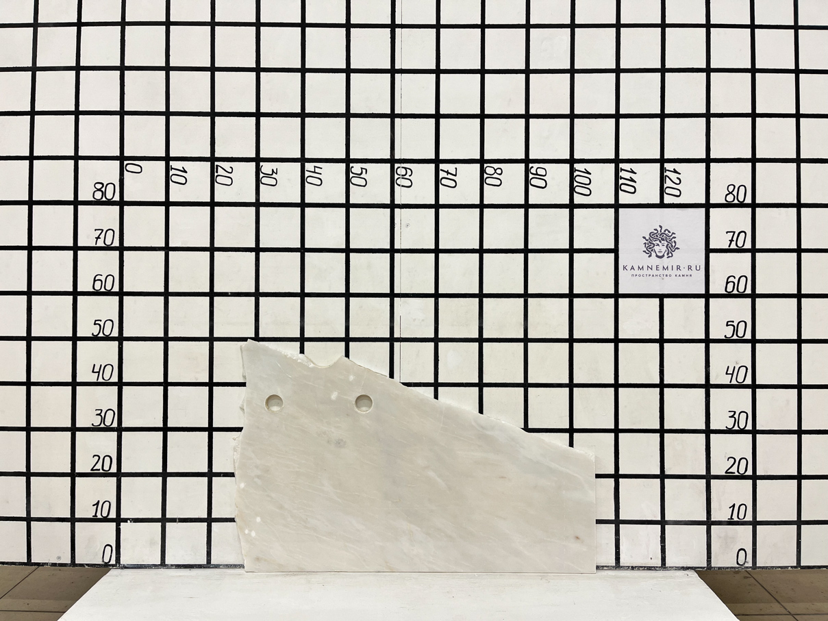 Изображение Заготовка неправильной формы  (740х230х20 мм)/Мрамор Bianco Lasa Vena Oro/Белый/Полировка