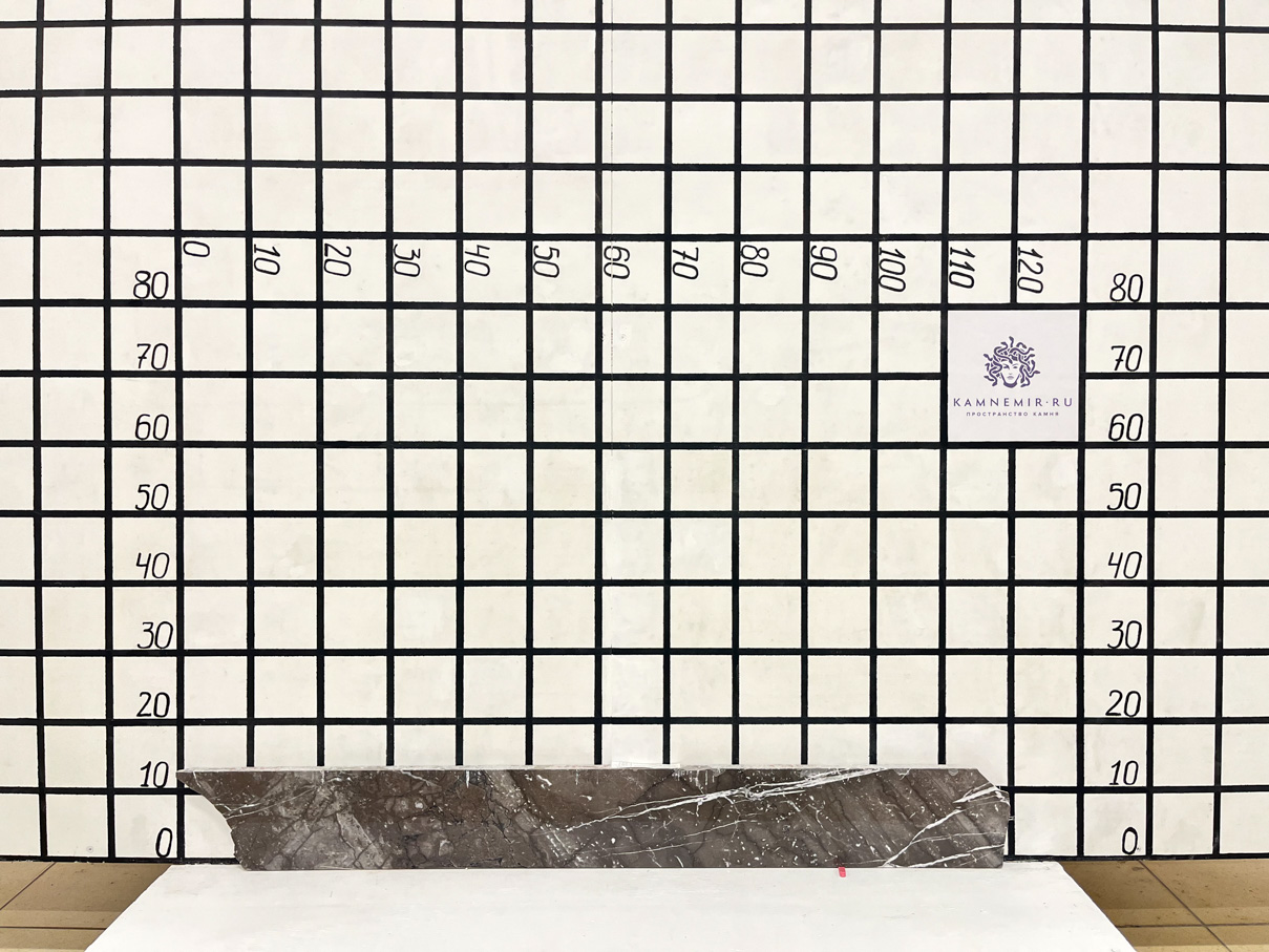 Изображение Заготовка с царапинами (1000х120х20 мм)/Мрамор Arabescato Gridjio/Серый/Полировка