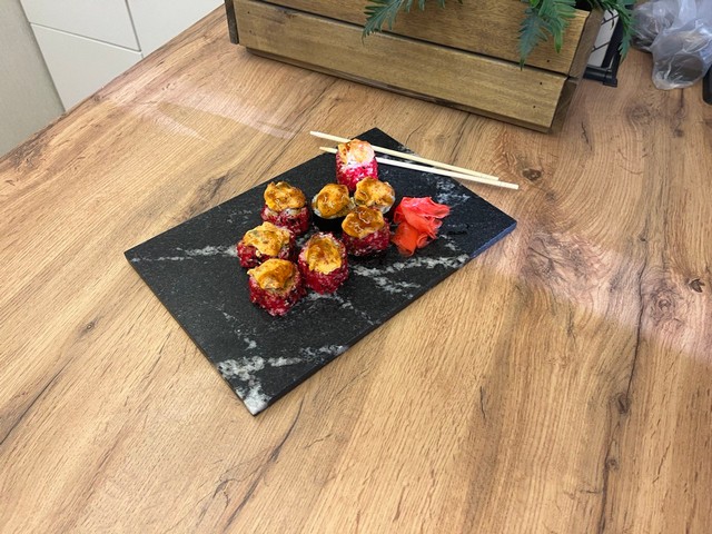 СПK Подставка "Поднос" (300х200х10 мм)/Гранит Гранатовый Амфиболит/Черный/Антик - изображение 5