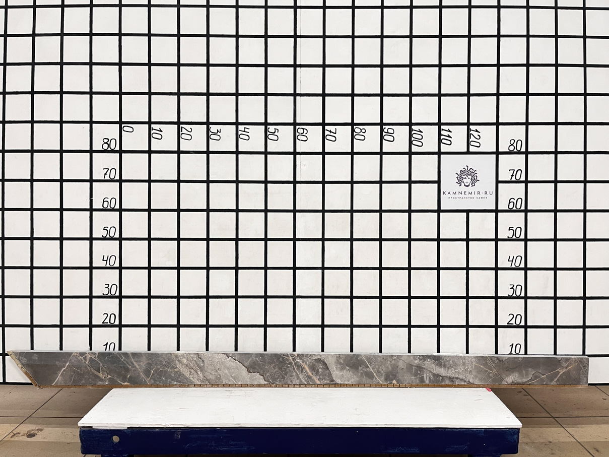 Изображение Заготовка  (1780х90х20 мм)/Мрамор Fior di Bosco/Серый/Полировка