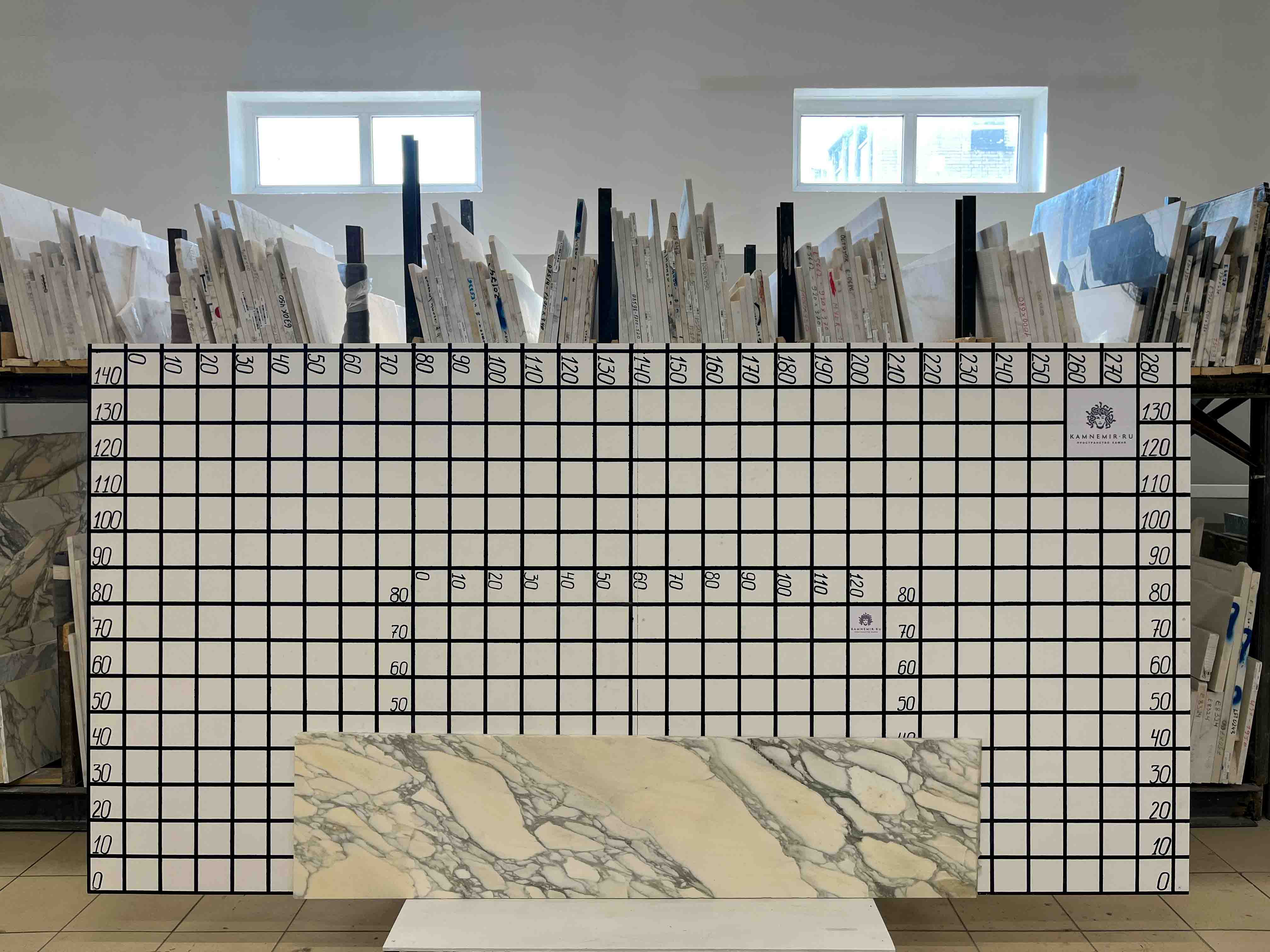 Изображение Заготовка F2437 (1780х410х20 мм)/Мрамор Calacatta/Белый/Полировка