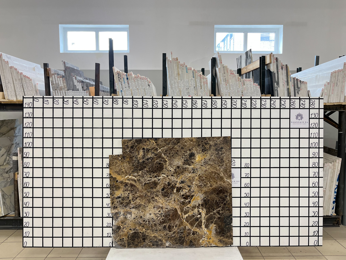 Изображение Заготовка E5905 (1080х1000х20 мм)/Мрамор Emperador Dark/Коричневый/Полировка