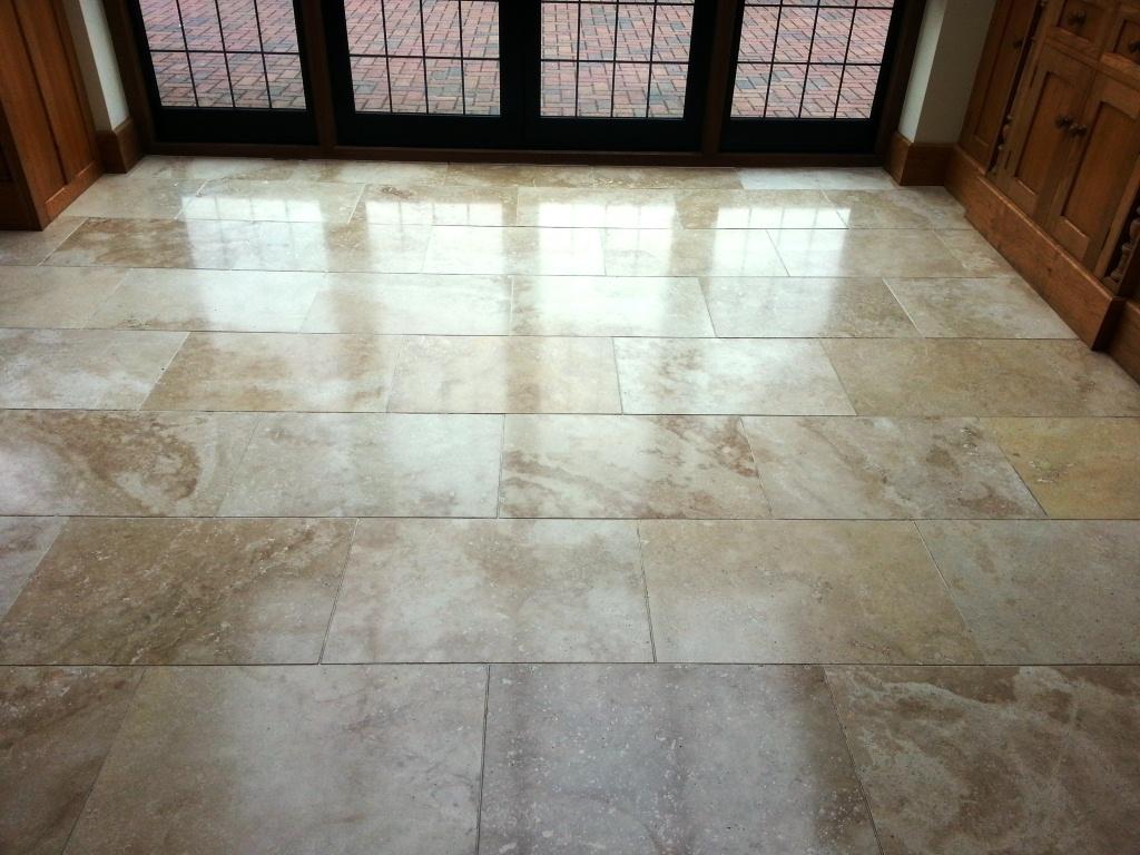 Облицовка пола травертином Пол травертин