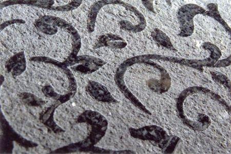 Рисунок, созданный на камне пескоструйной обработкой