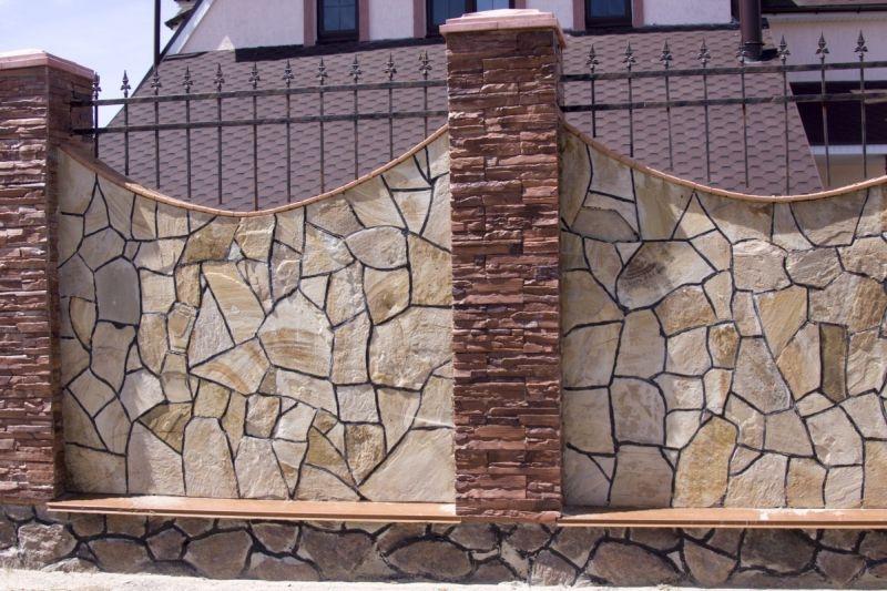 Забор из кварцита и сланца Забор из кварцита и сланца