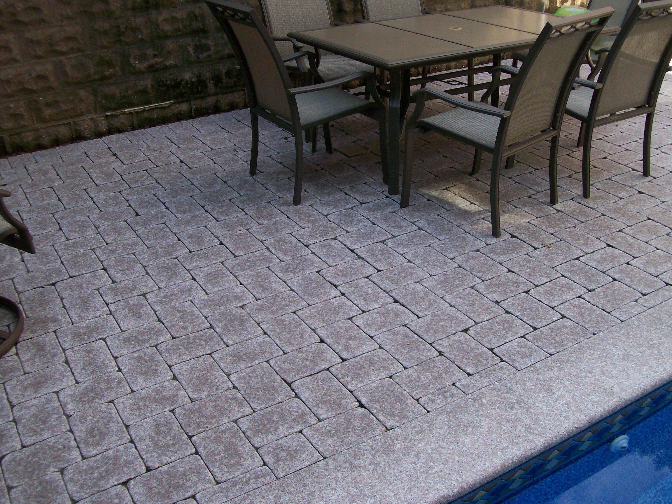 Мощение термообработанным гранитом