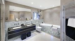 White Quartz в ванной