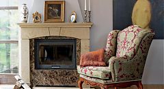 Каминный портал из двух сортов мрамора