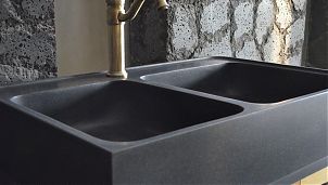 Стильная раковина из гранита Absolute Black
