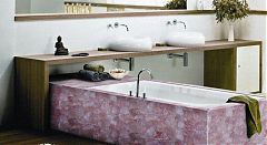Pink Quartz в отделке ванной