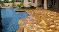 Мощение Travertine Gold