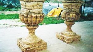 Античные вазы из травертина. Travertino Striato