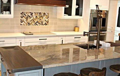 Кухонный стол из полированного кварцита Cielo изображение 1