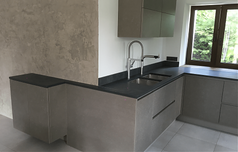 Столешница в кухню из черного сланца Black Slate изображение 7