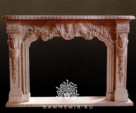 Камин из розового мрамора - изображение 1
