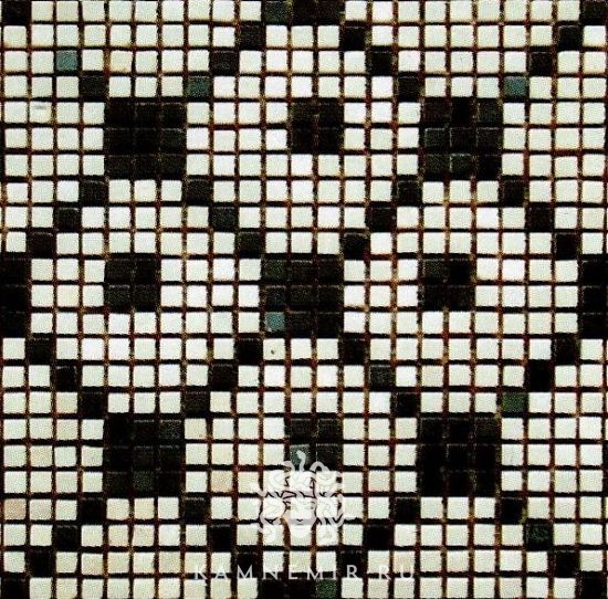 Мозаика из бежевого и зеленого мрамора - изображение 1