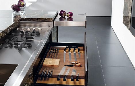 Emperador Dark. Отделка кухни в стиле контемпорари изображение 7